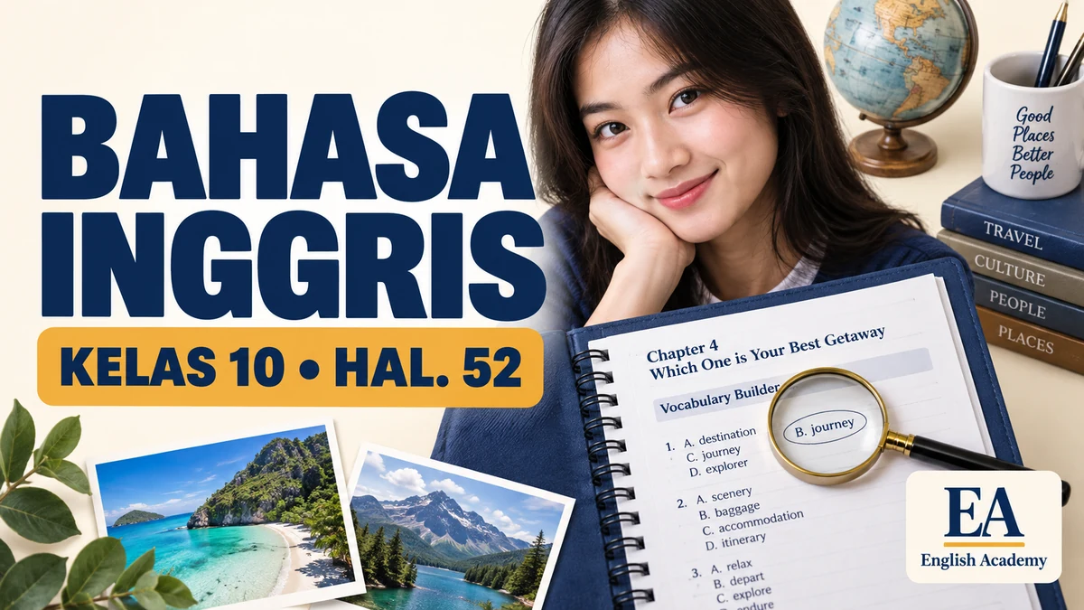 Kunci Jawaban Bahasa Inggris Kelas 10 Halaman 52, Vocabulary Builder: Bab 4 Which One is Your Best Getaway