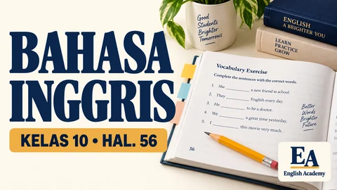 Kunci Jawaban Bahasa Inggris Kelas 10 Halaman 56, Vocabulary Exercise: Melengkapi Kalimat Rumpang