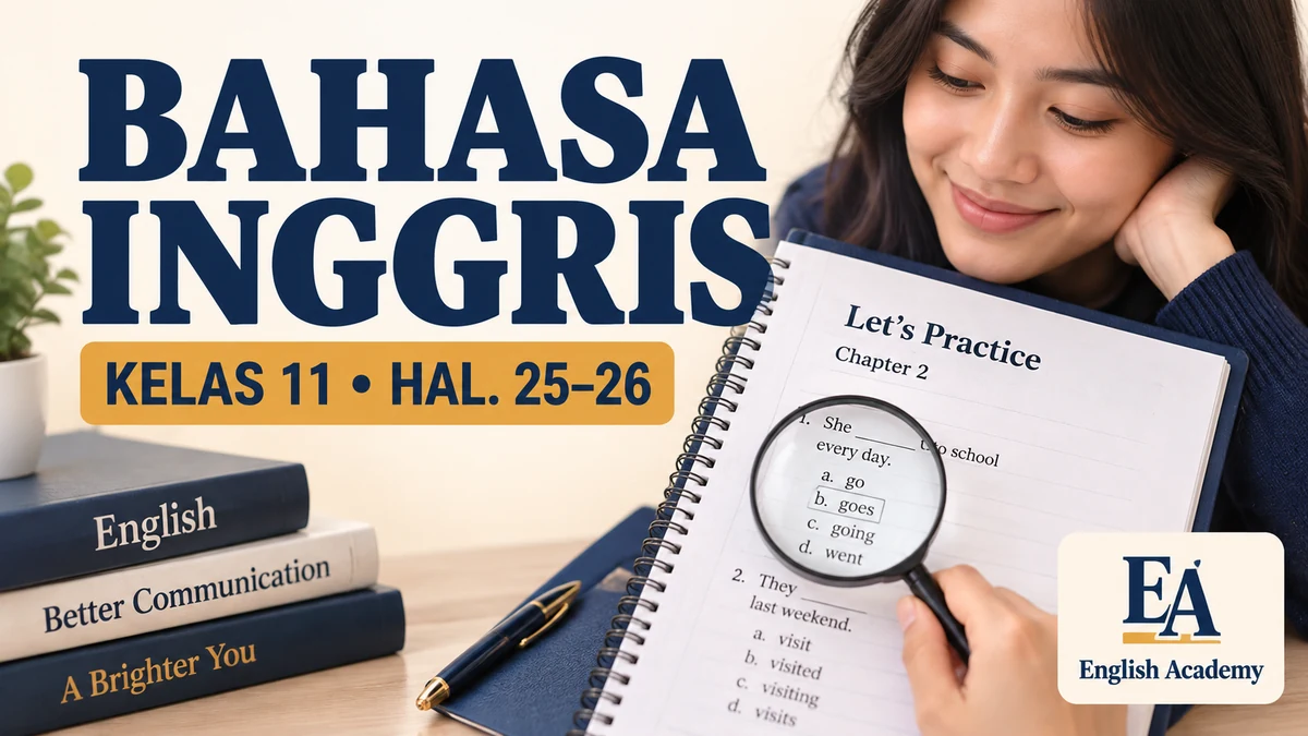 Kunci Jawaban Bahasa Inggris Kelas 11 Halaman 25 26, Let's Practice Chapter 2