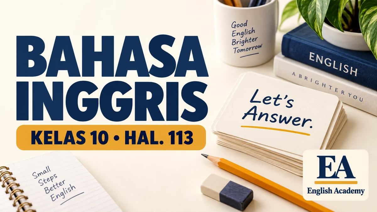 Kunci Jawaban Bahasa Inggris Kelas 10 Kurikulum Merdeka Halaman 113, Let’s Answer