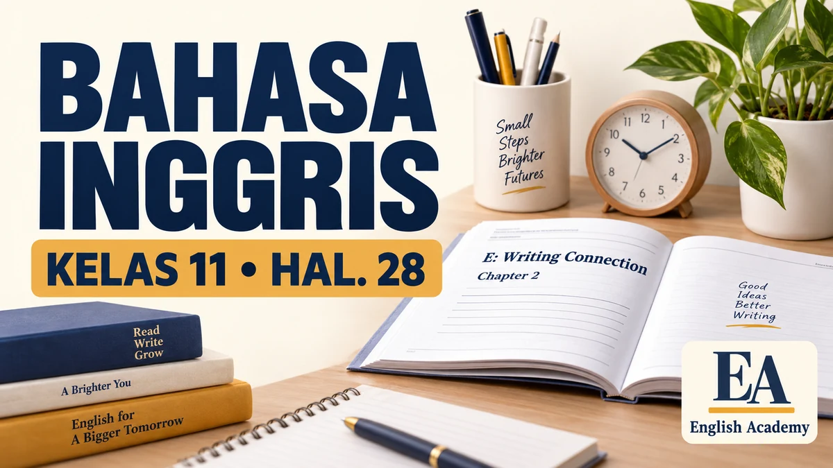 Kunci Jawaban Bahasa Inggris Kelas 11 Halaman 28, E: Writing Connection Chapter 2
