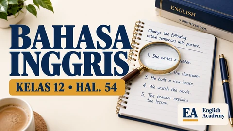 Kunci Jawaban Bahasa Inggris Kelas 12 Halaman 54, Change The Following Cctive Sentences Into Passive