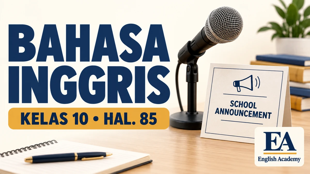 Kunci Jawaban Bahasa Inggris Kelas 10 Halaman 85 Chapter 6 Task 2: Giving Announcement