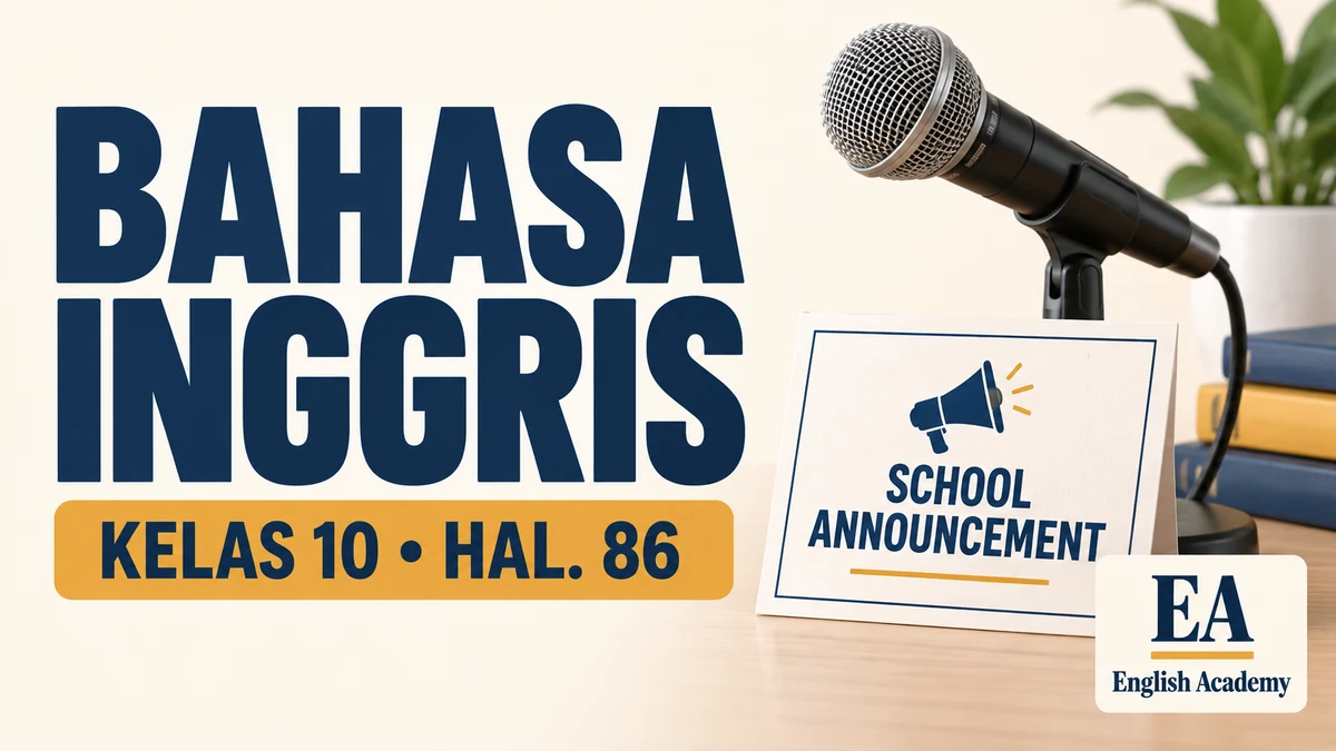Kunci Jawaban Bahasa Inggris Kelas 10 Halaman 86 Text 2, Task 2: Giving Announcement
